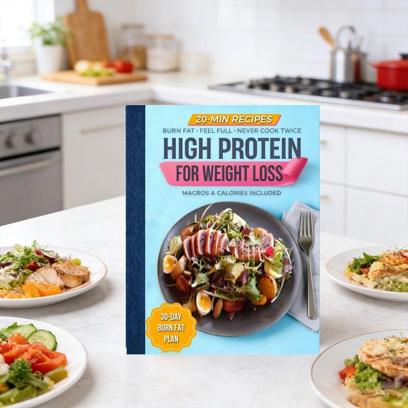 High Protein Cookbook for Weight Loss: 101 Low Carb Recipes & a 30-Day Meal Plan to Burn Fat, Feel Full, and Never Cook Twice (High Protein Made Easy)