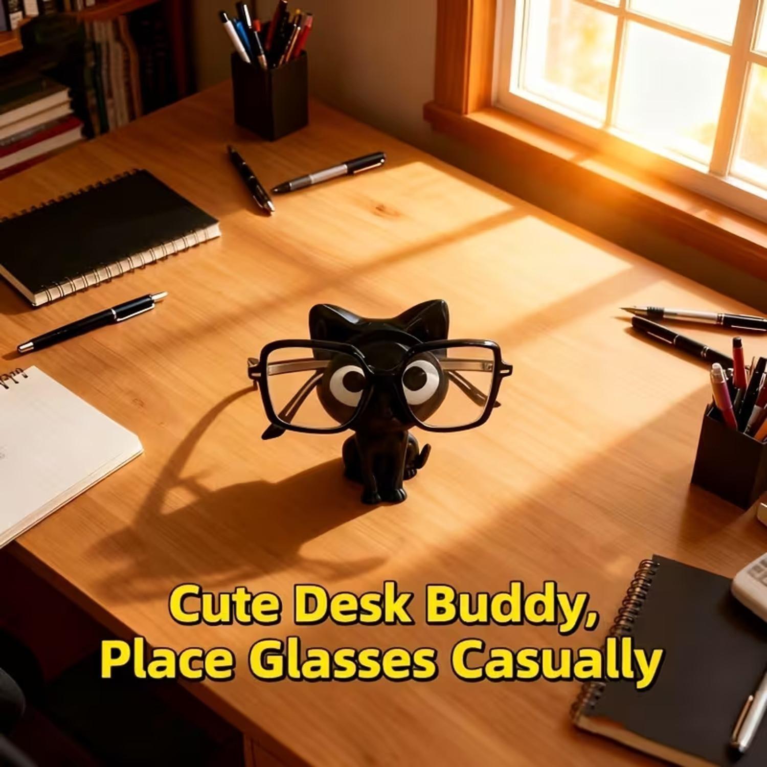 Cat Eyeglasses Frame, Cute Plastic Desktop Storage Box, Eyeglasses Holder, Home Decor, Holiday Gift, Stylish and Functional