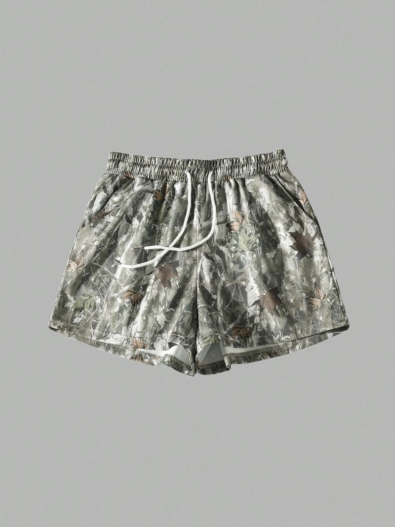 Women's Plain & Camo Print Shorts, Casual Comfy Breathable Shorts for Summer, Ladies Bottoms for Daily Wear