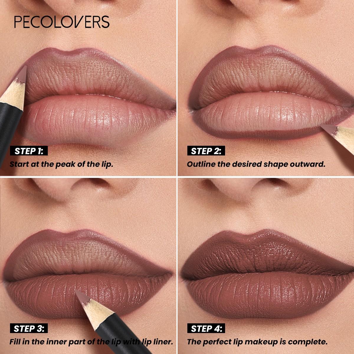 3pcs/Set Lip Cosmetic Kit - Matte Lip Liner + Matte Natural Lip Glaze + Moisturizing Tinted Lip Oil, Long-Lasting & Easy to Apply, Waterproof & Sweat-Proof Lip Liner and Lip Glaze, Not Easy to Fade, Easily Create Stunning Lip Makeup