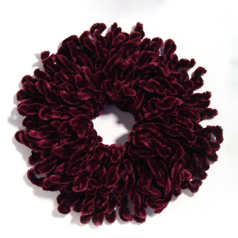 Oversized Fluffy Black Scrunchie Soft Voluminous Hair Tie Elastic Hair Band for Women Girls Trendy Messy Bun Half-Up Hairstyle Wrist Accessory Stretchy No-Slip Hair Accessories for Fall Winter