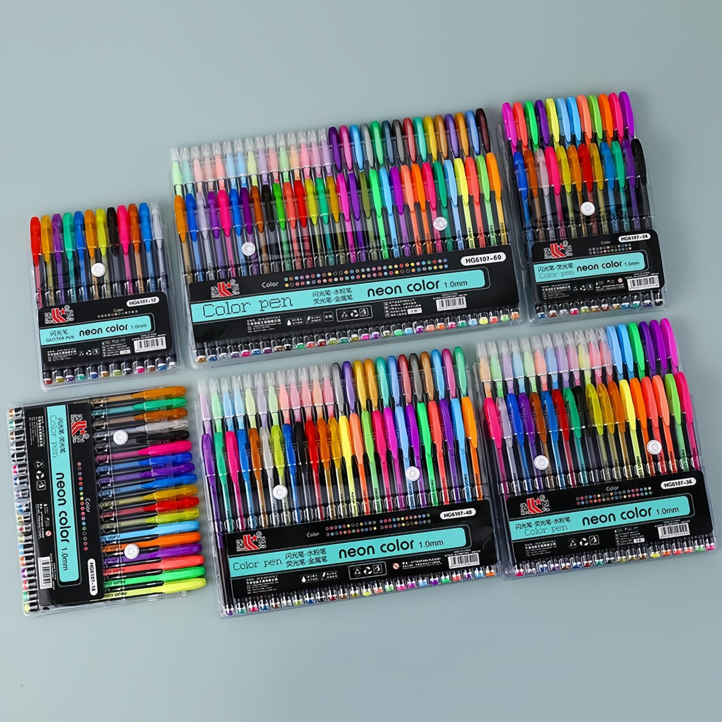 24/36/60 Color Gel Pen Set with Case, Refillable, Non-Toxic, Versatile ...