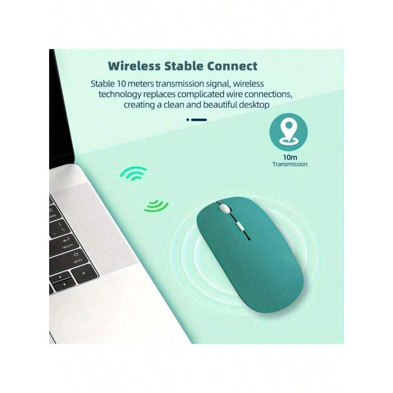Macaron-colored plastic wireless silent mouse, suitable for iPad and laptops (batteries not included); universal wireless mouse - compatible with iPad, tablets, MatePad, Xiaomi tablets, Android, Windows tablets, laptops, and notebooks - compact and portab