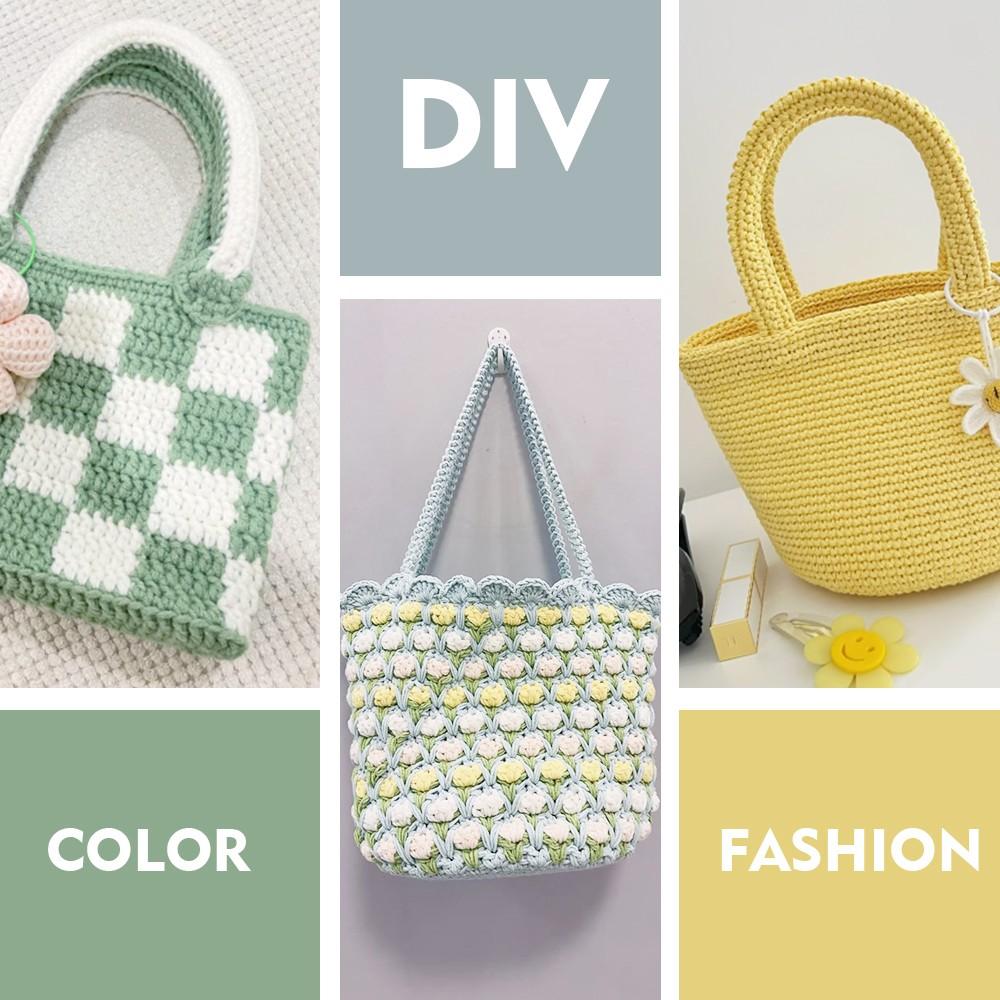 2-Pack 4-Strand Acrylic Yarn, Soft and Skin-Friendly, Ideal for Crocheting Clothes, Dolls, Bags, and Various Handicrafts