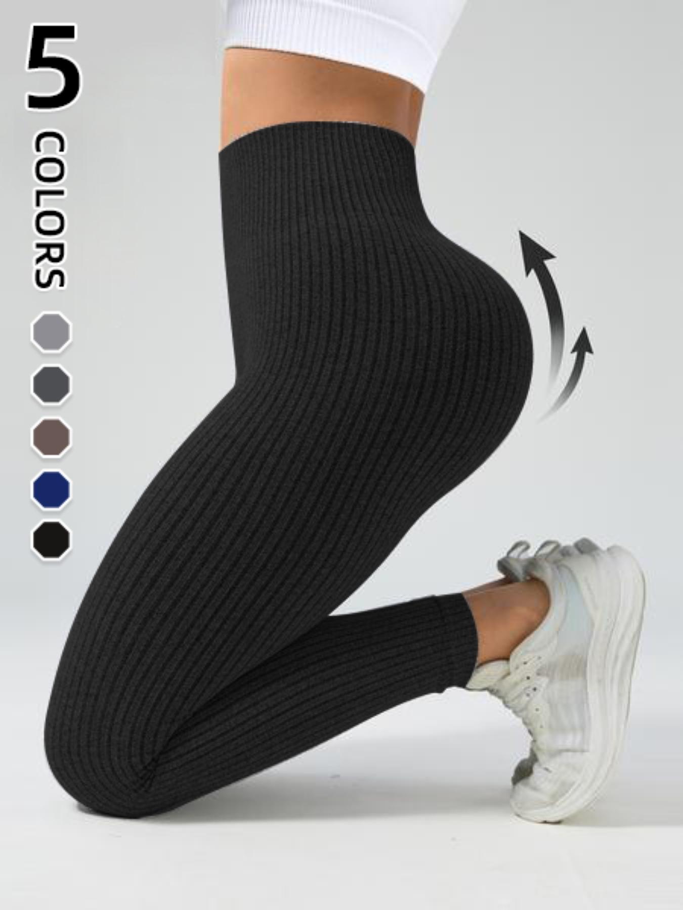 Women's High Waist Sporty High Stretch Leggings, Casual Comfortable Breathable Tight Fit Pants, Ideal for Yoga Gym Running, All-Season Women's Sports Wear