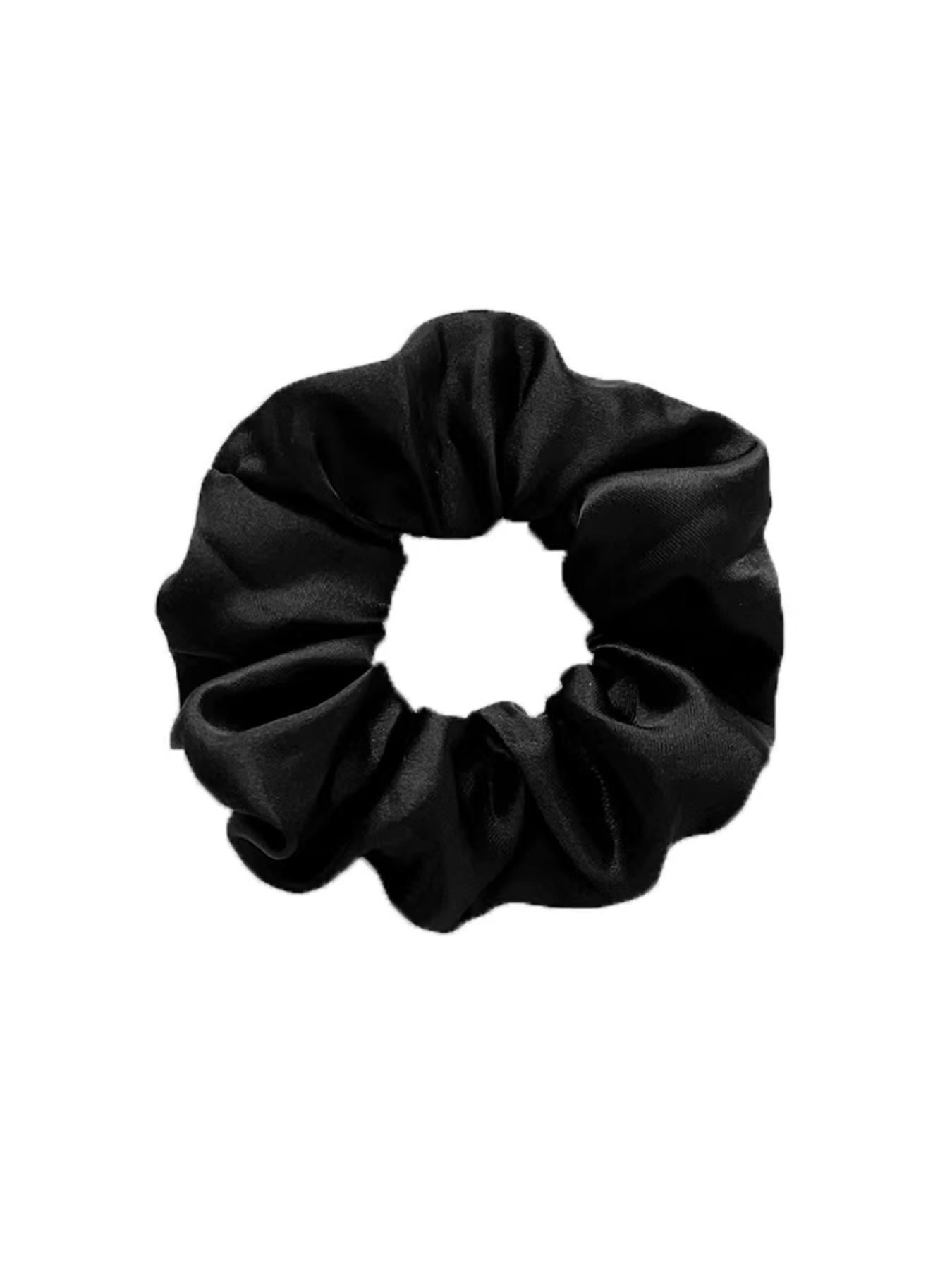 6 Pcs Plain Fabric Scrunchies Set, Elegant All-Season Hair Ties, Large & Small Sizes, Perfect for Lazy Ponytails, Durable and Versatile