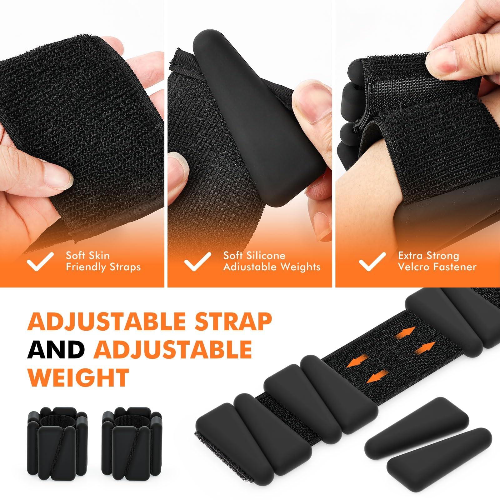 Adjustable Wrist Weights for Women and Men, Ideal for Home Gym, Running, Yoga, and Strength Training, Comfortable and Durable Design