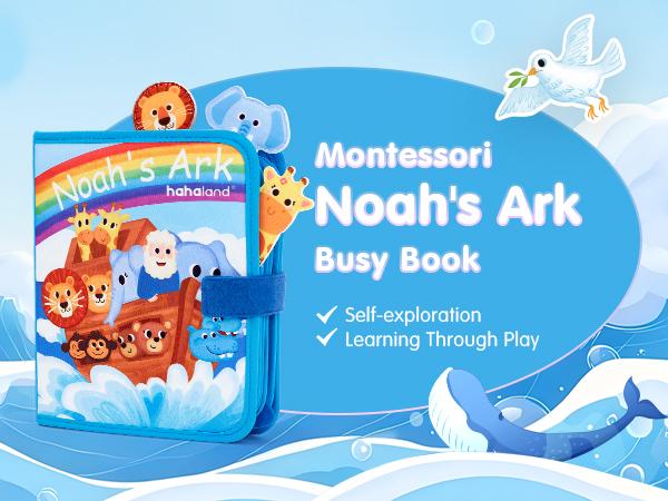 hahaland Noah's Ark Toy Busy Board for Toddlers 1-3 - Sensory, Montessori Play Toy for Boys and Girls - Baptism Gift for 1-3 Year Olds Developmental Toy Birthday Gift. hahaland Noah's Ark Toy Busy Board for Toddlers 1-3 - Sensory, Montessori Play Toy for Boys and Girls - Baptism Gift for 1-3 Year Olds Developmental Toy Birthday Gift.