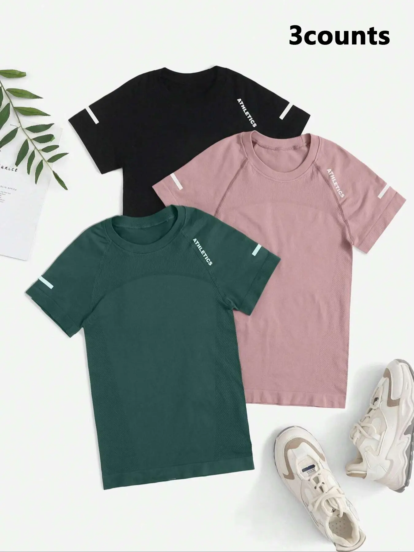 Women's Yoga Letter Round Neck Sporty Athletic Breathable Short Sleeve T-Shirt, High Stretch Fitness Running Yoga Top, Workout Top, All Seasons Wear