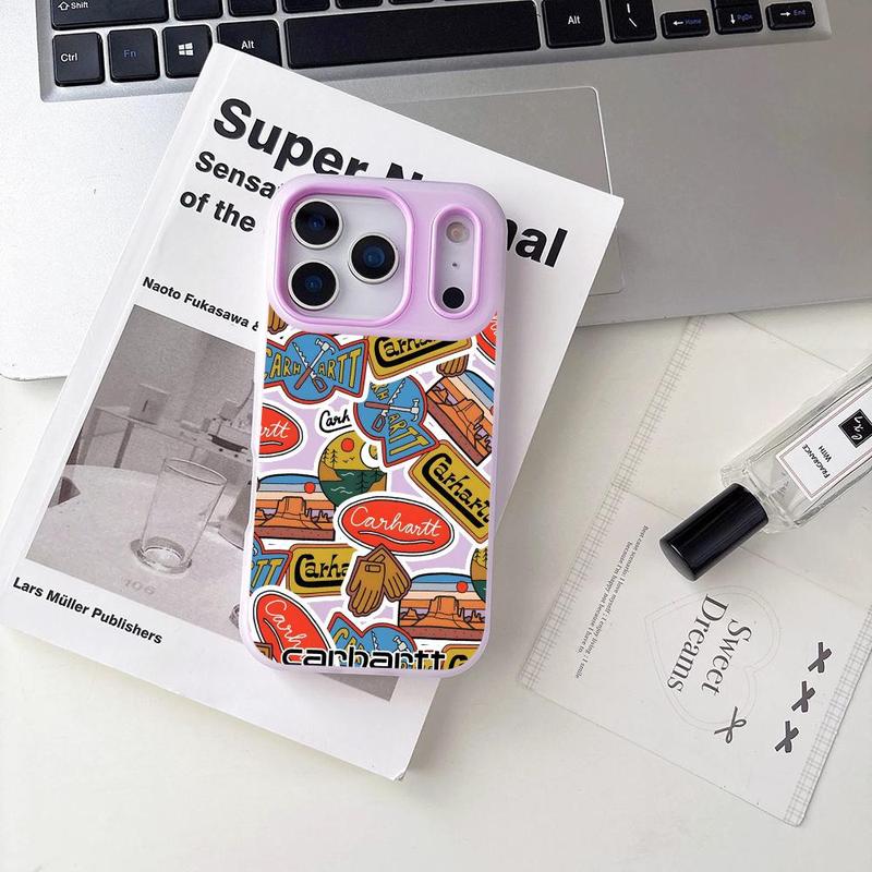 Fashion C-Carhartt Logo Phone Case For iPhone 17 16 15 14 13 12 11 Pro Max Plus Mini Luxury Jelly Material Case Fashion Durable Crystal Clear Stylish Shockproof Scratch-Resistant Perfect Fit