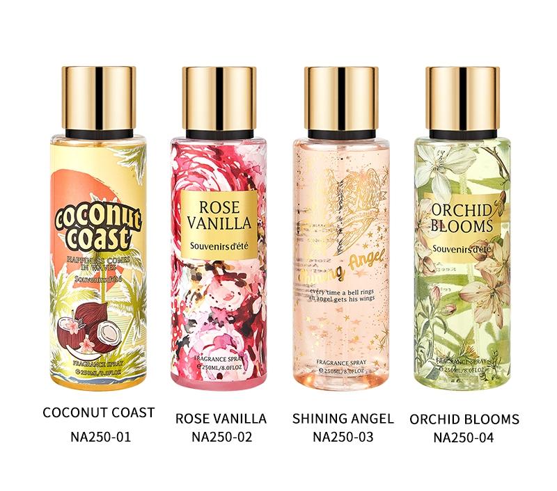 250ml Large Capacity Women's Floral Fragrance Spray, 2-in-1 Hair & Body Mist, Long-Lasting Scent, Odor Eliminating Fresh Fragrance for Daily Use