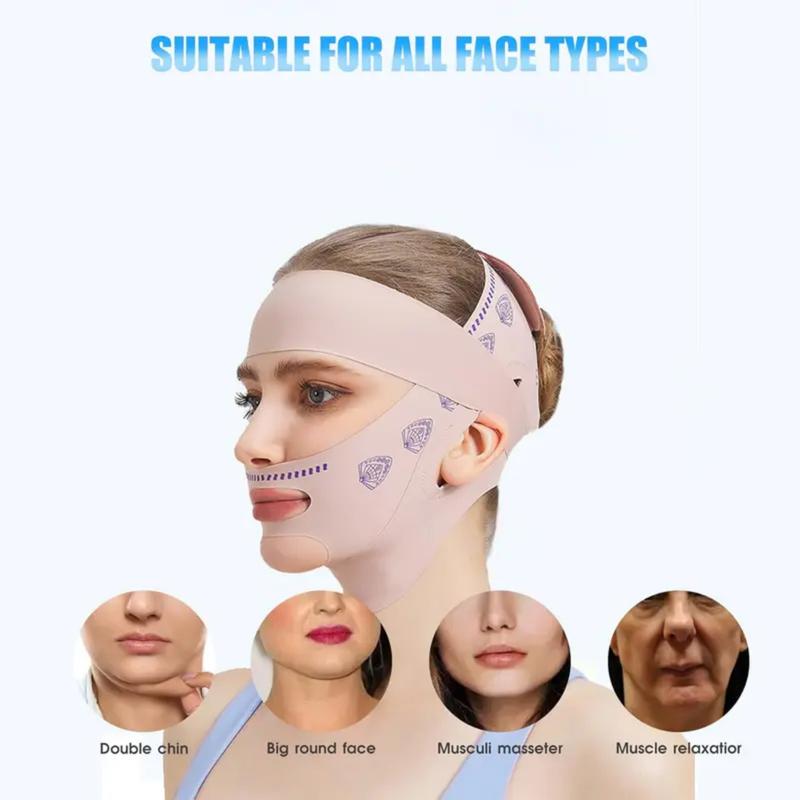 V Line Face Lifting Strap for Double Chin Reduction, Adjustable Sculpting Mask Band, Skincare Tool for Jawline Contouring for Men and Women.