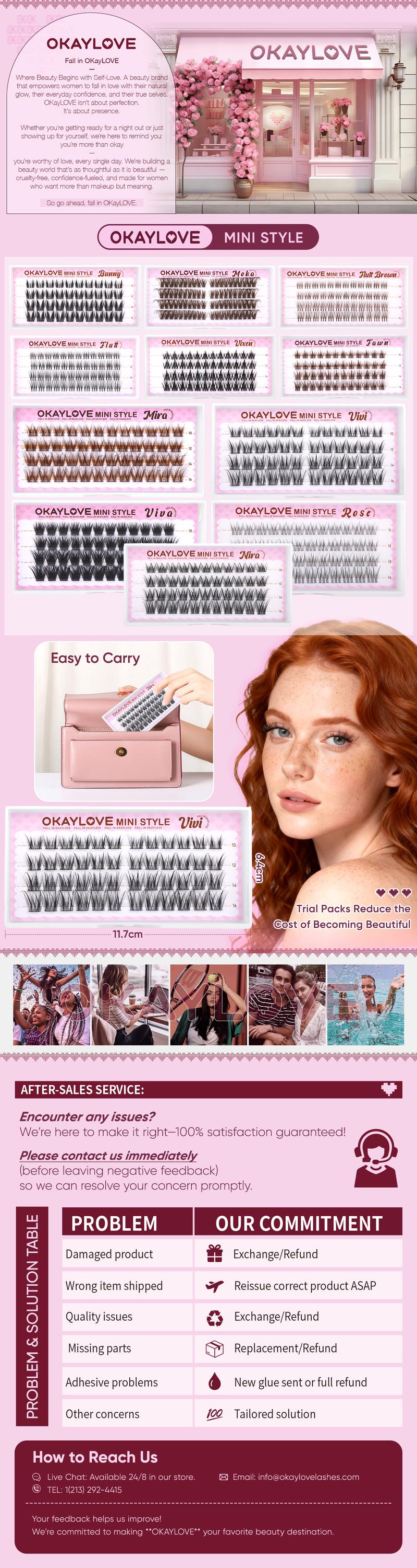 OKAYLOVE MINI Lash Clusters Trial Pack Lash Extension