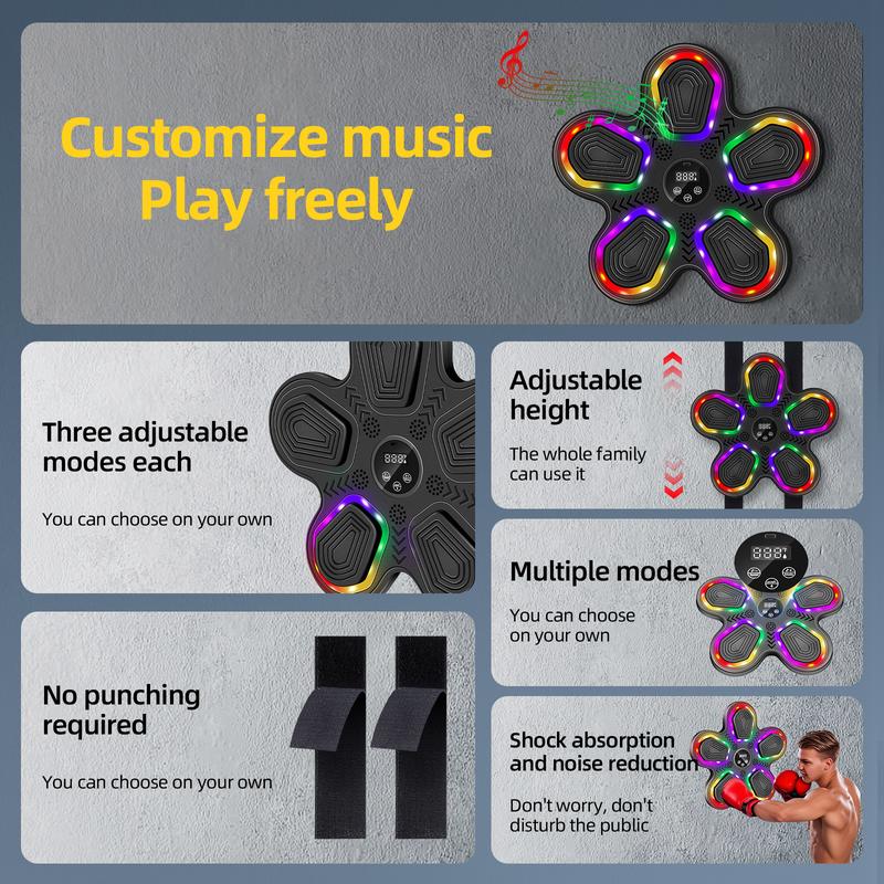 【Christmas gifts】Smart Boxing Machine with Gloves, Wall-Mounted Punching Trainer for Adults & Kids, Bluetooth 【Christmas gifts】Smart Boxing Machine with Gloves, Wall-Mounted Punching Trainer for Adults & Kids, Bluetooth