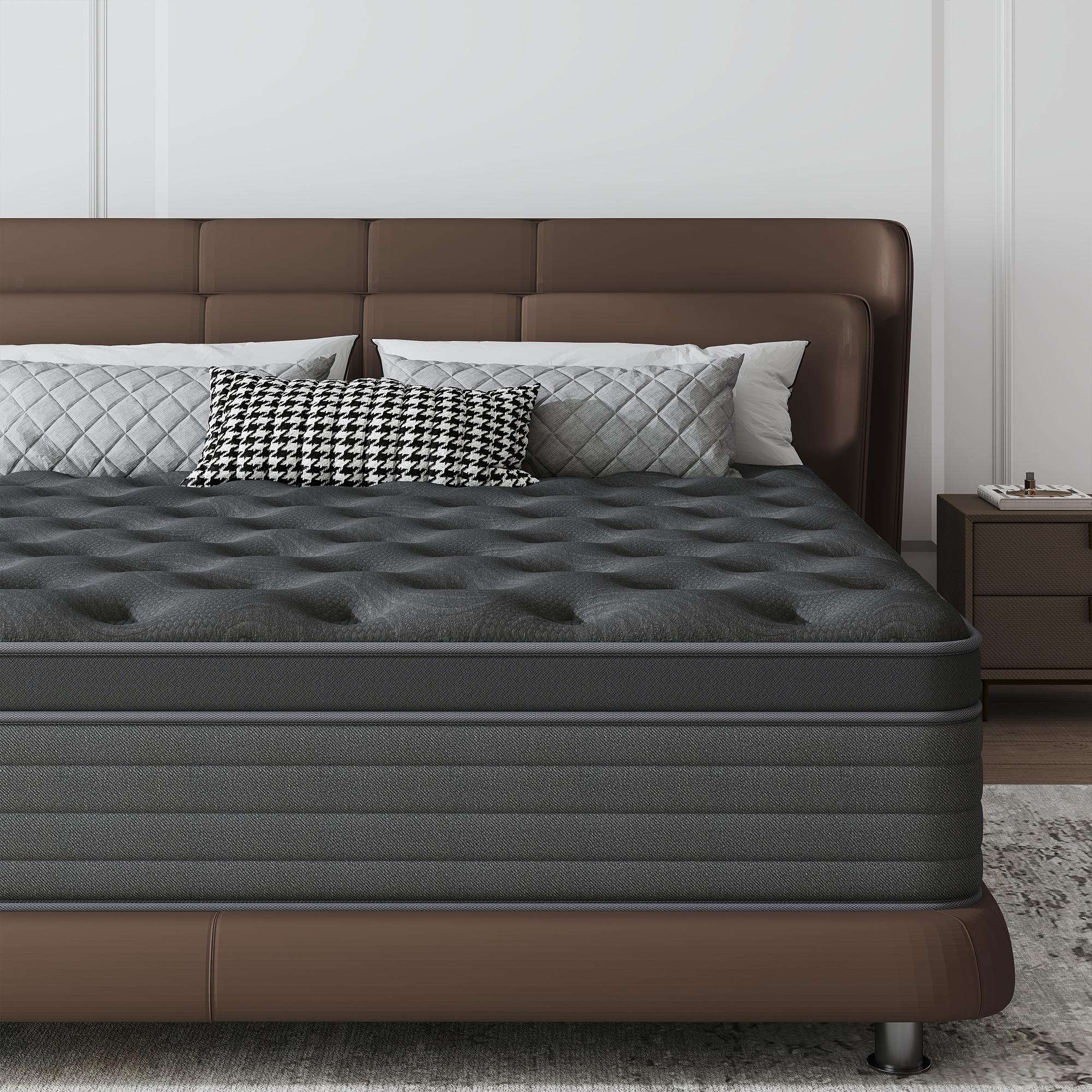 12/14" Hybrid Foam Mattress in a Box, Gel Memory Foam and Pocket Springs, Medium Firm, with Strong Edge Support for Pressure Relief,sweet night bed,Queen Size,sleep position,new house,Comfortable Sleep