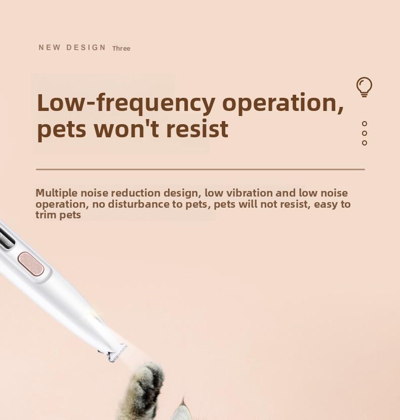 Rechargeable Pet Hair Trimmer Kit, Pet Paw Trimmer, Cordless Quiet Dog Trimmer for Grooming with LED Light, Small Dog Grooming Clippers for Dogs & Cats, Pet Grooming Tool,Waterproof, low noise pet shaver