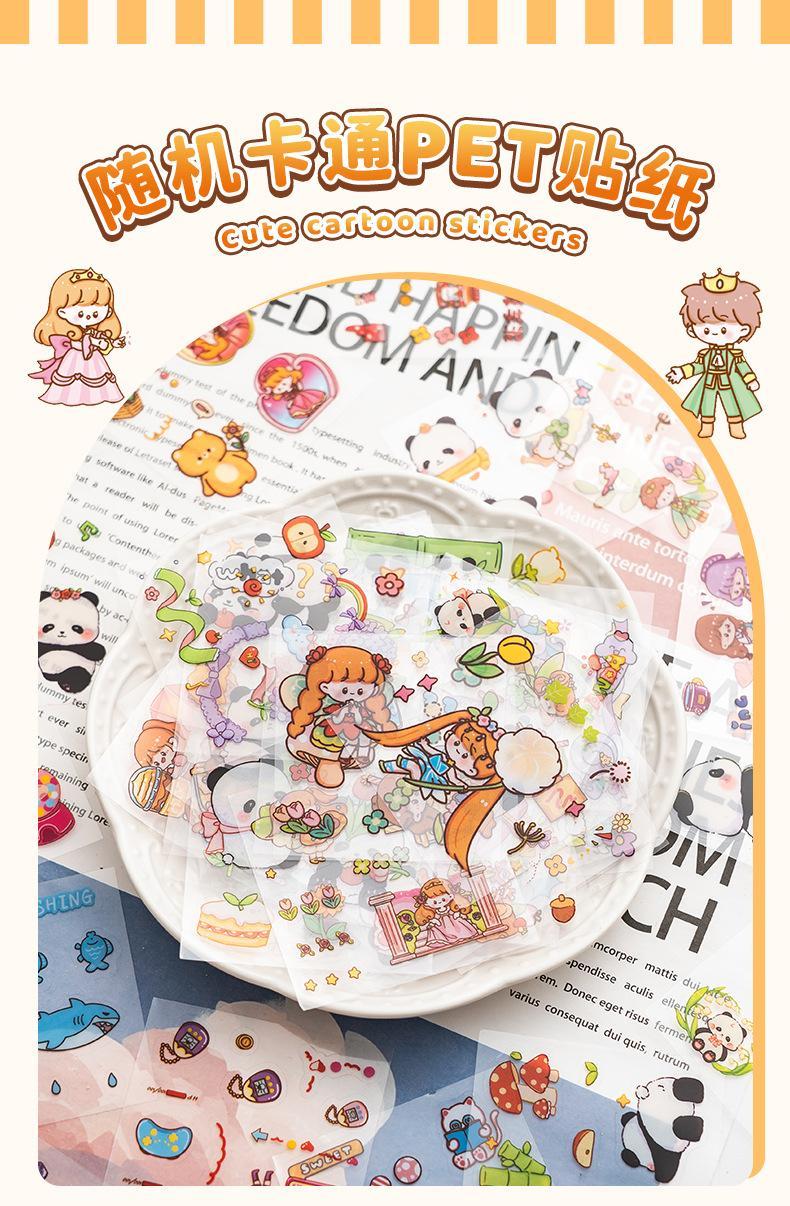 50Pcs Cute Cartoon Stickers Kawaii Decoration Stickers Kids Gift Waterproof Stickers Stationery Supplies Scrapbooking Stickers