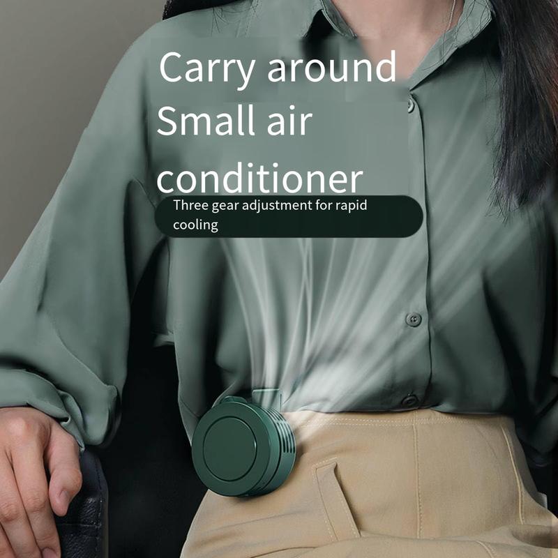 Portable Silent Mini Bladeless Fan Clip On, Mini Fan With Clip, 2025 New Adjustable 3-Speed Suspended Waist Fans, For Outdoor & Travel & Office, Travel Accessories, Gift