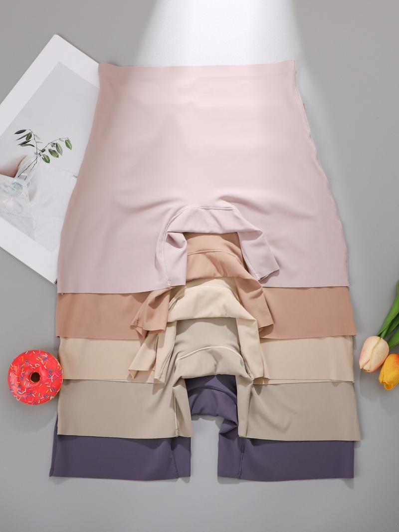 Women's High-Waisted Seamless Shaping Leggings, Elastic Fitted Comfortable Skin-Friendly Bottoms, Casual Plain Design for All Seasons, High Compression Shapewear