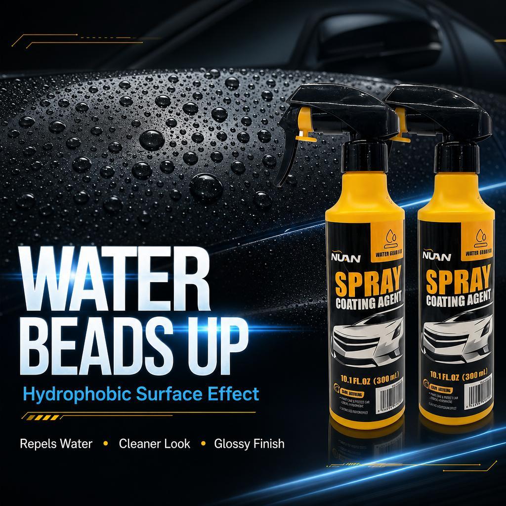 NUAN nano car coating spray - 300ml Fast-Acting Car Paint Polish & Sealant, Long-Lasting Hydrophobic Protection, Anti-Stain & Anti-Fading, Perfect for Daily Car Care