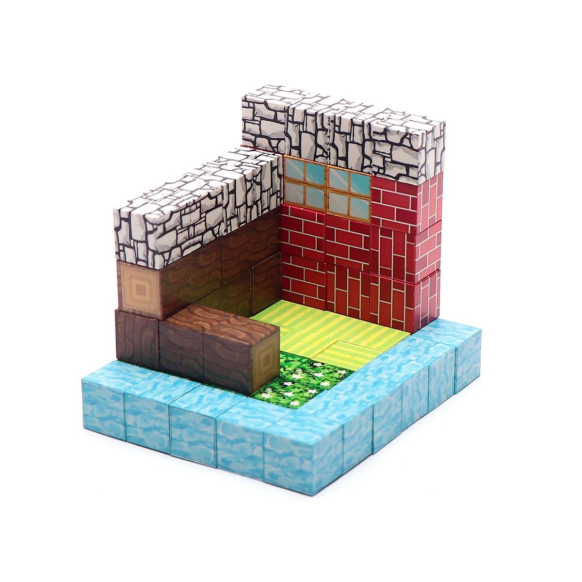 Magnetic Building Blocks Set, Magnetic Construction Set with Storage Bag, Educational Toy for Kids Aged 3+, Unisex Gift Choice, Includes 30 60 90 Pieces