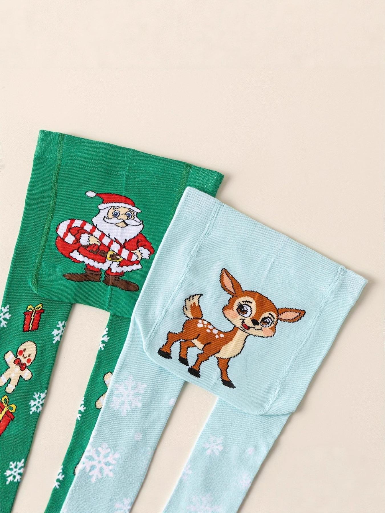 Christmas Pattern Jumpsuits Set, Fun Style, Precise Craftsmanship, Perfect for Holiday, 2 Pairs Pack, Clothes