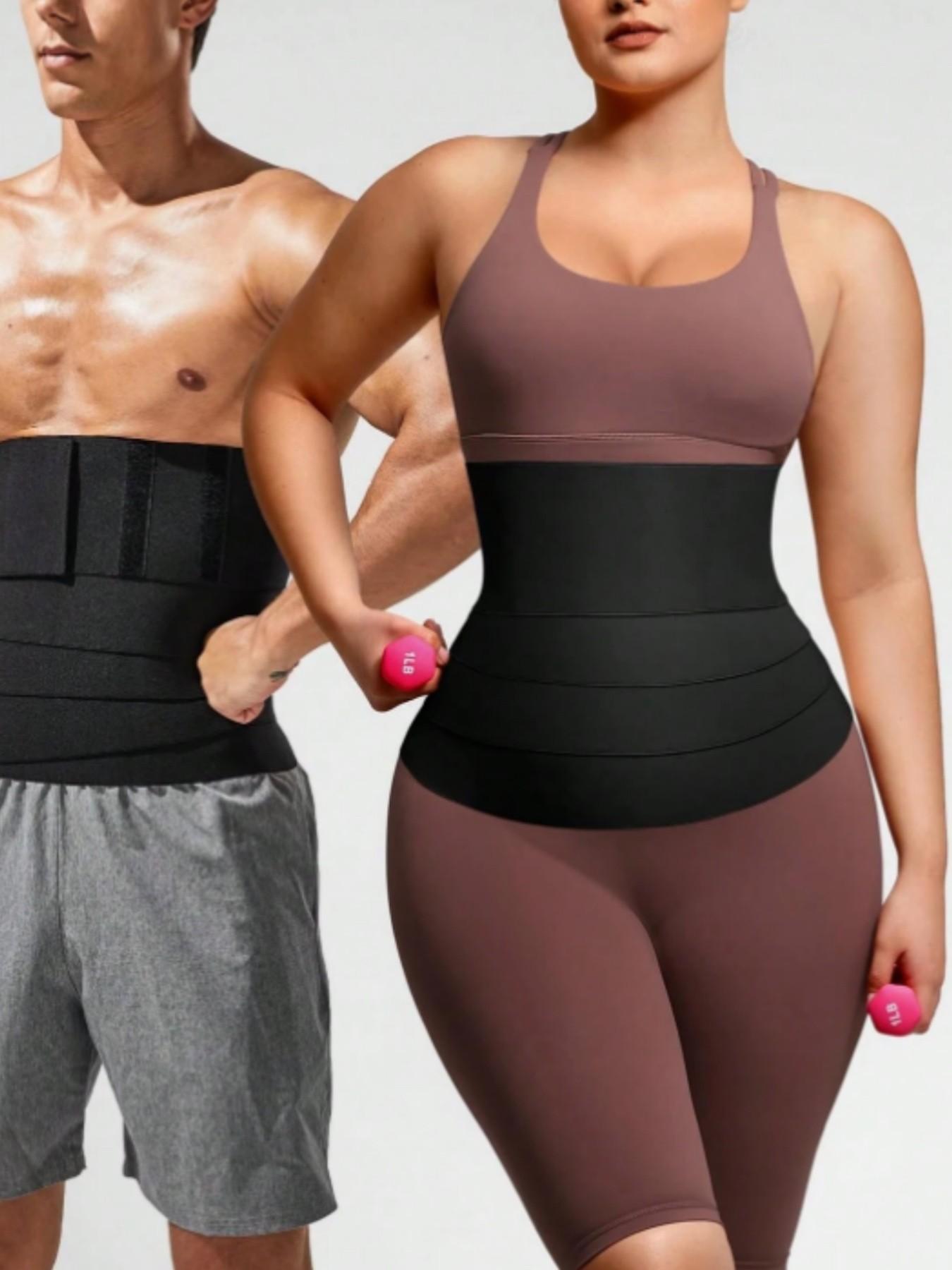 Luxe Curve 1 Count Workout Tummy Control Wrap Belt for Gym Fitness, Adjustable Fit Body Bandage Back Support Yoga Accessories, Waist Trainer, Waist trimmer cincher, Waist Cincher, Suitable For Training Or Sports