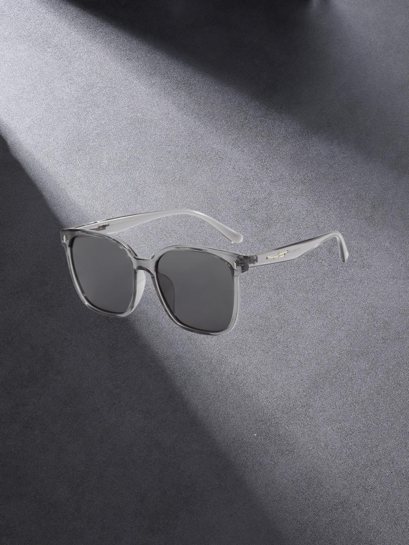 Square Frame Men's Sunglasses, Casual All-Season Decorative Lens, PC Material, Unisex Daily Wear, Beach Resort Style, Fashion Accessory