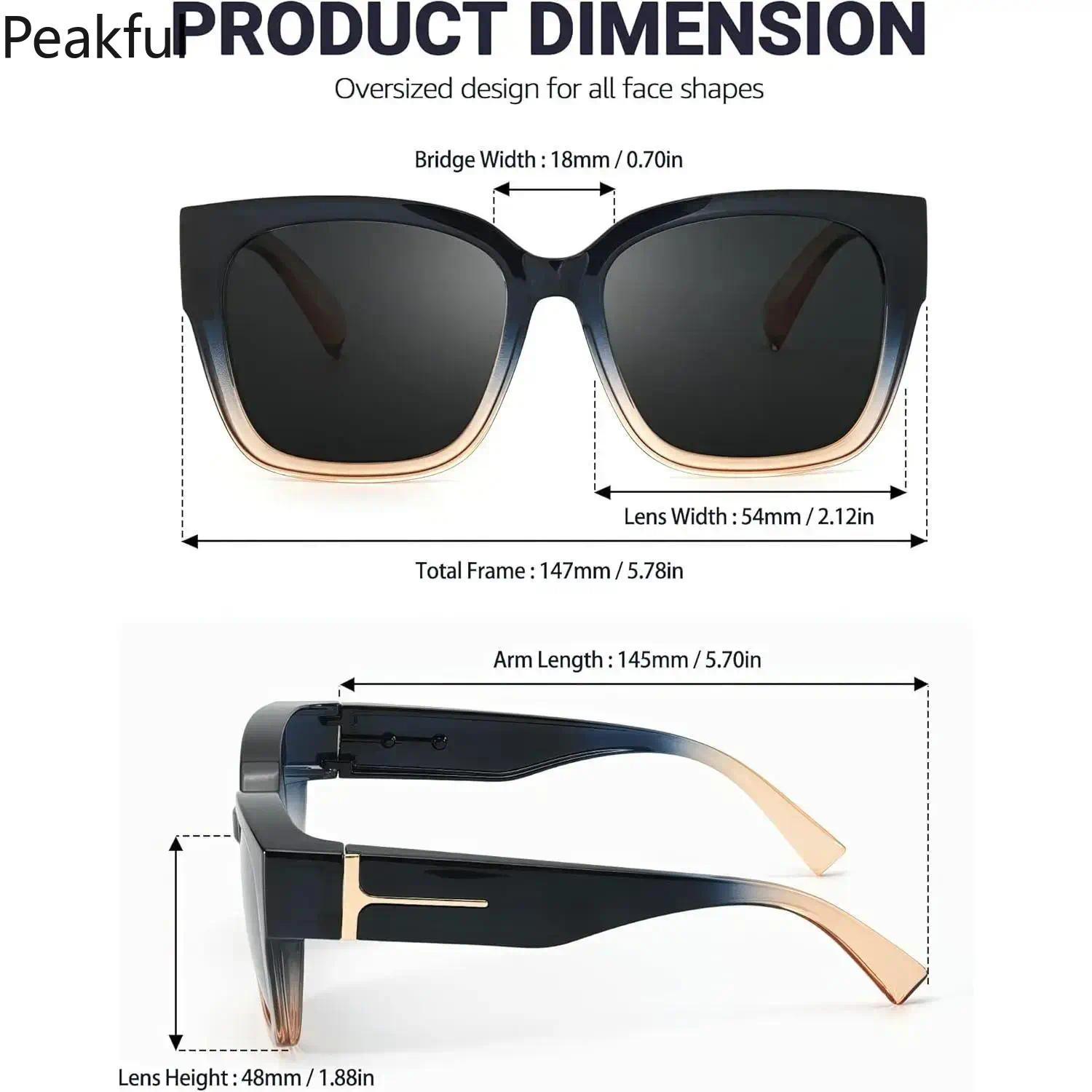 UV400 Polarized Fit Over Sunglasses | Mirrored Rectangular Frame for Unisex | Anti-Glare Protection | Wear Over Prescription Glasses | Durable Shades for Outdoor Sports, Driving, & Casual Use
