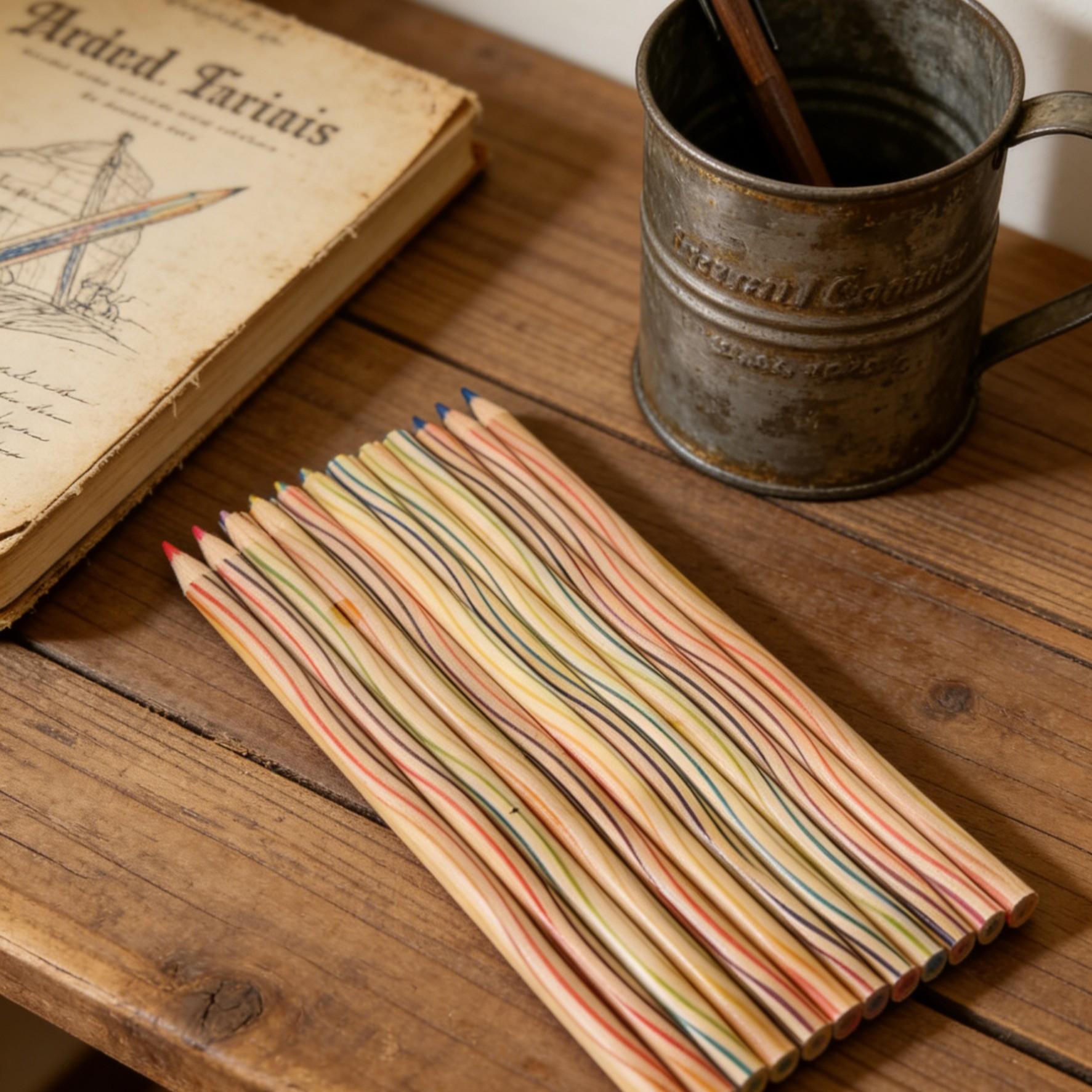 12-Pack 7-Color Wooden Pencils Set, Creative Art Supplies Ideal for Drawing & Writing, Perfect for Artists & Beginners