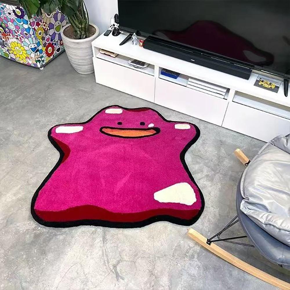 Creative Anime-Style Tufted Carpet, Soft Plush Non-Slip Rug for Bedroom Window Sills, Versatile Short-Pile Area Mat for Multiple Settings