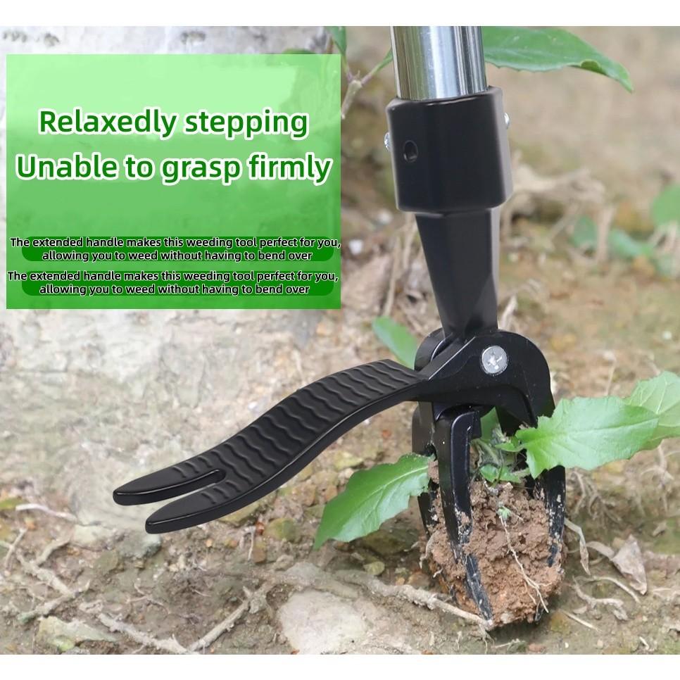 Standing Weed Puller Tool, Ergonomic Grass Removal Scoop, Stainless Steel Clamp, Ideal for Yard Maintenance, Suitable for Elderly, Garden Cleaning Tools, Weeder Puller Tool