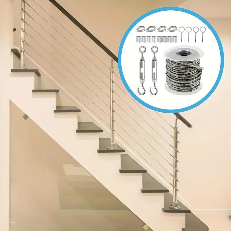 Heavy Duty PVC Coated 304 Stainless Steel Cable Wire Rope – Garden Railing Fence Roll Kit for Outdoor Use,Durable,Weather Resistant,Strong and Flexible Wire for Tent Rope,DIY Projects,Clothesline,Plant Support,and General Utility Use