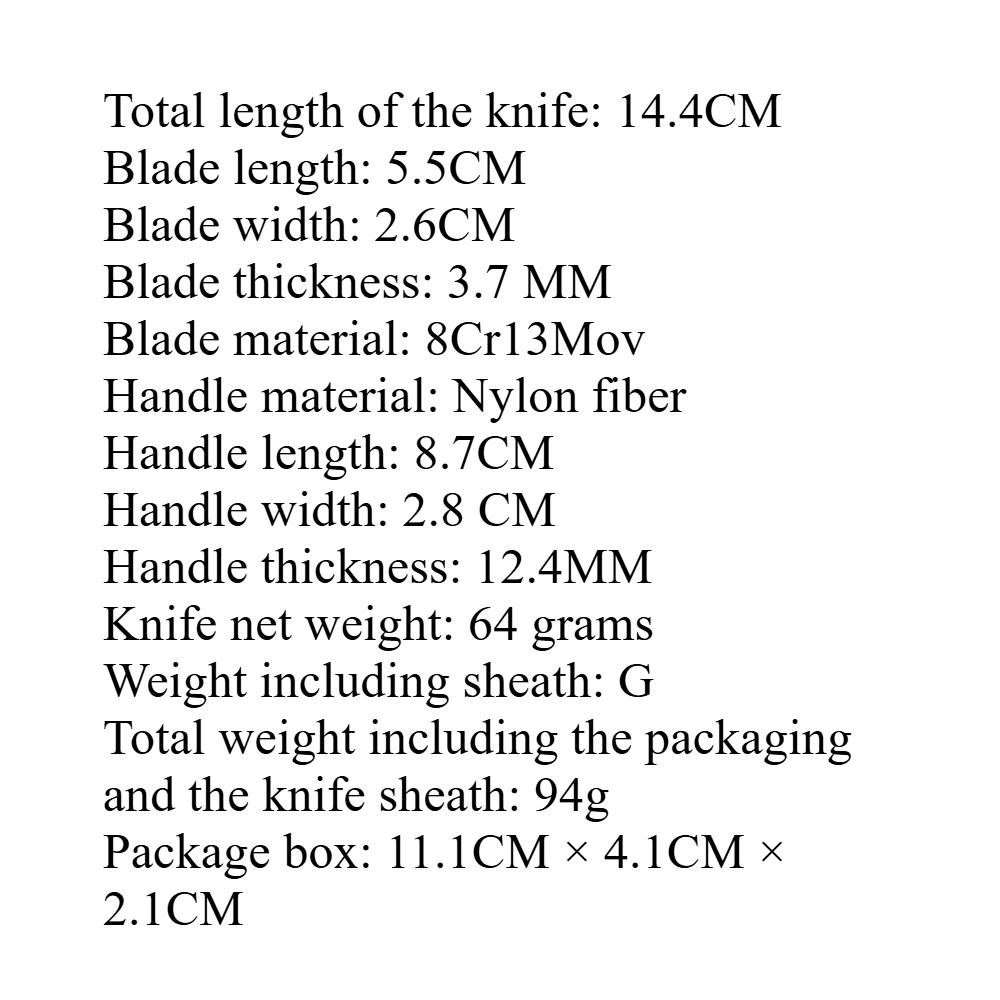 F0332 Mini Folding Knife with 8Cr13Mov Blade and Nylon Fiber Handle—EDC, Survival, Camping, Outdoor Survival Gear, Multi-Purpose Knife; Pocket-Sized Outdoor, Hiking, Rescue Tool Multi Functional Knives, Survival Equipment