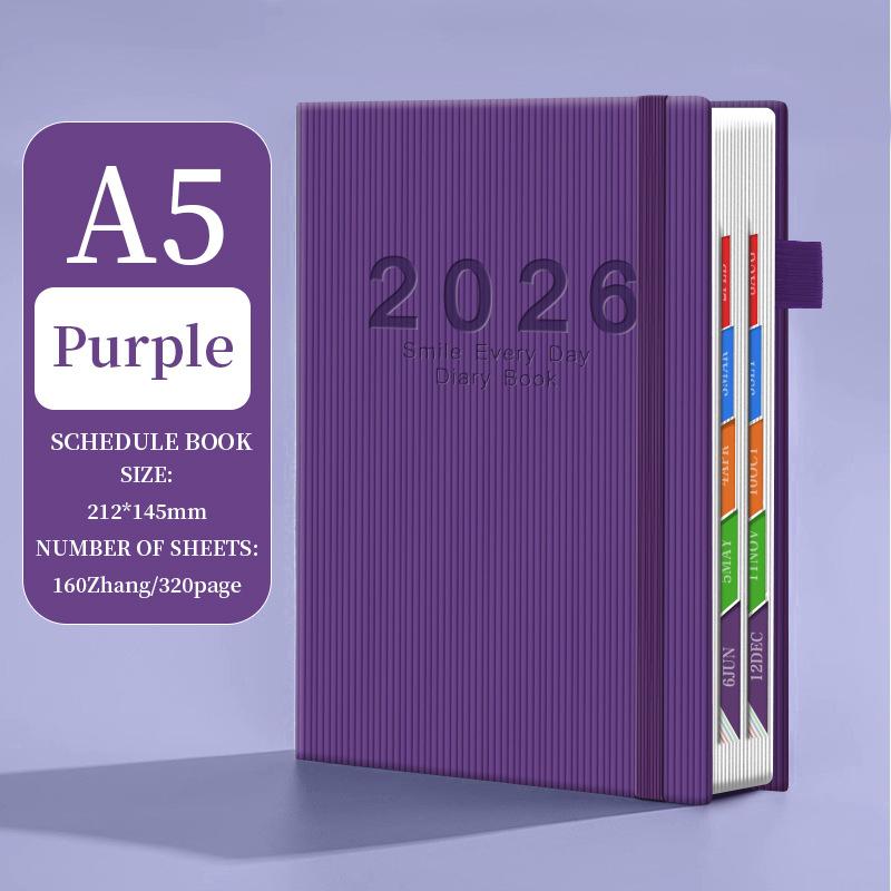 2026 New Schedule Book, Plan Book, Daily Planner, Productivity Planner, Weekly Planner, A5 Size, 5.7 Inches X 8.3 Inches, Efficiency Handbook, Belted Planner, Travel Notebook, Calendar
