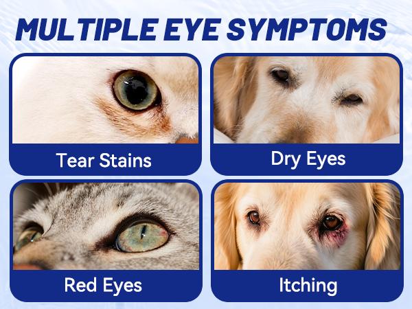 Wellix PET Dog Eye Drops, Eye Drops for Dogs&Cats, Dog Eye Infection Treatment to Soothe Eye Allergy, Soothe Dry Eyes Pink Eyes, Dog Tear Stain Cleaner-60ml