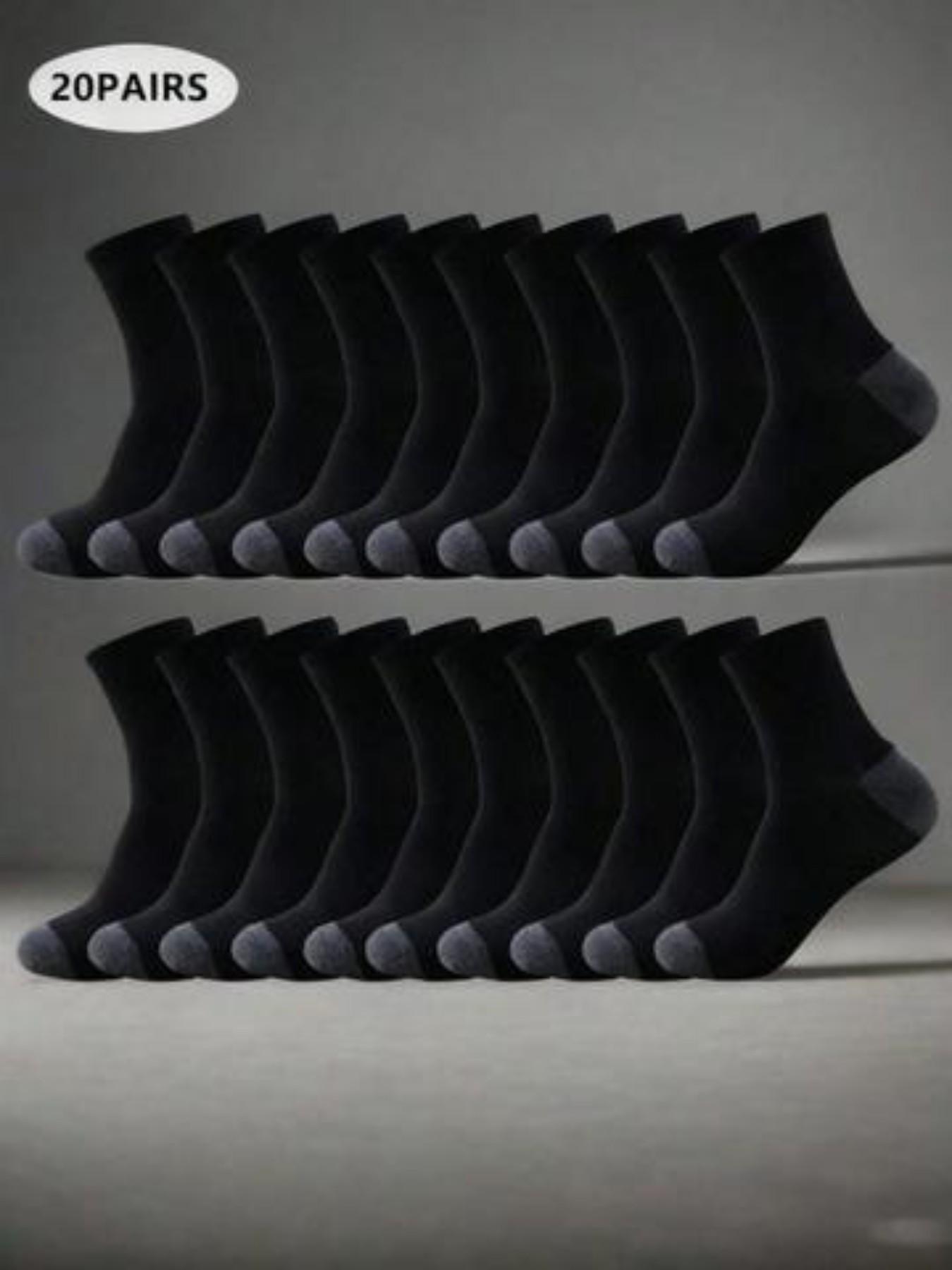 Men's Mid-Calf Socks, Breathable Sweat-Wicking Comfort, Business Casual Wear, Solid Colors, All-Season Teenager Socks