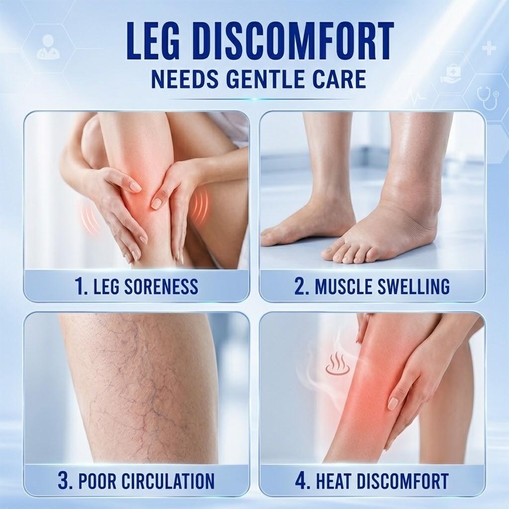 Natural Moisturizing Leg Soothing Cream, Relieves Fatigue and Stiffness, Smooths Skin Texture, Reduces Veins, Even Legs Color, Daily Care
