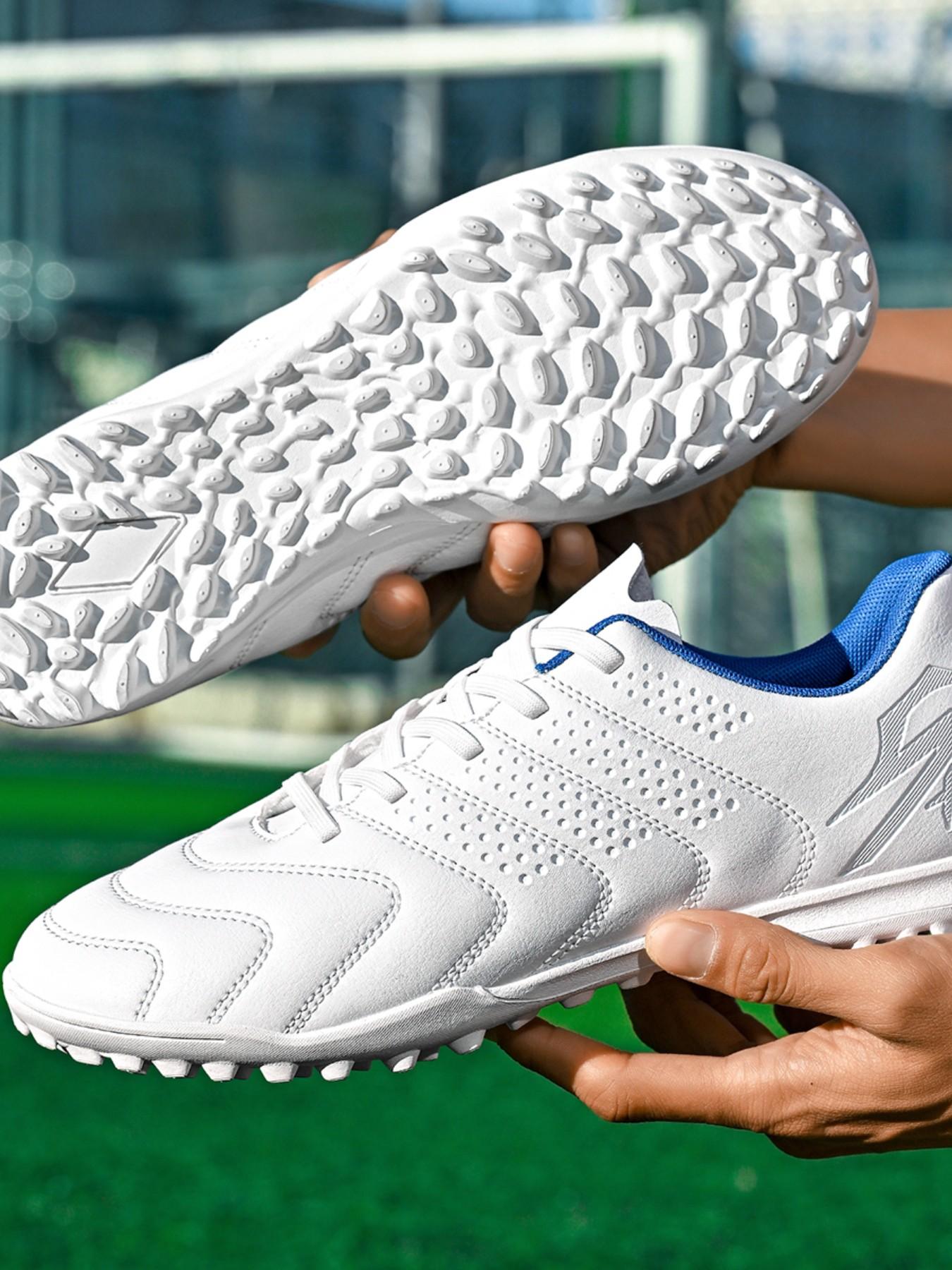 Men's Football Shoes TF Studs, Outdoor Sport Sneakers, Durable Anti-Slip, Superior Grip, Ankle Protection, All Seasons, Sports Lovers Essential