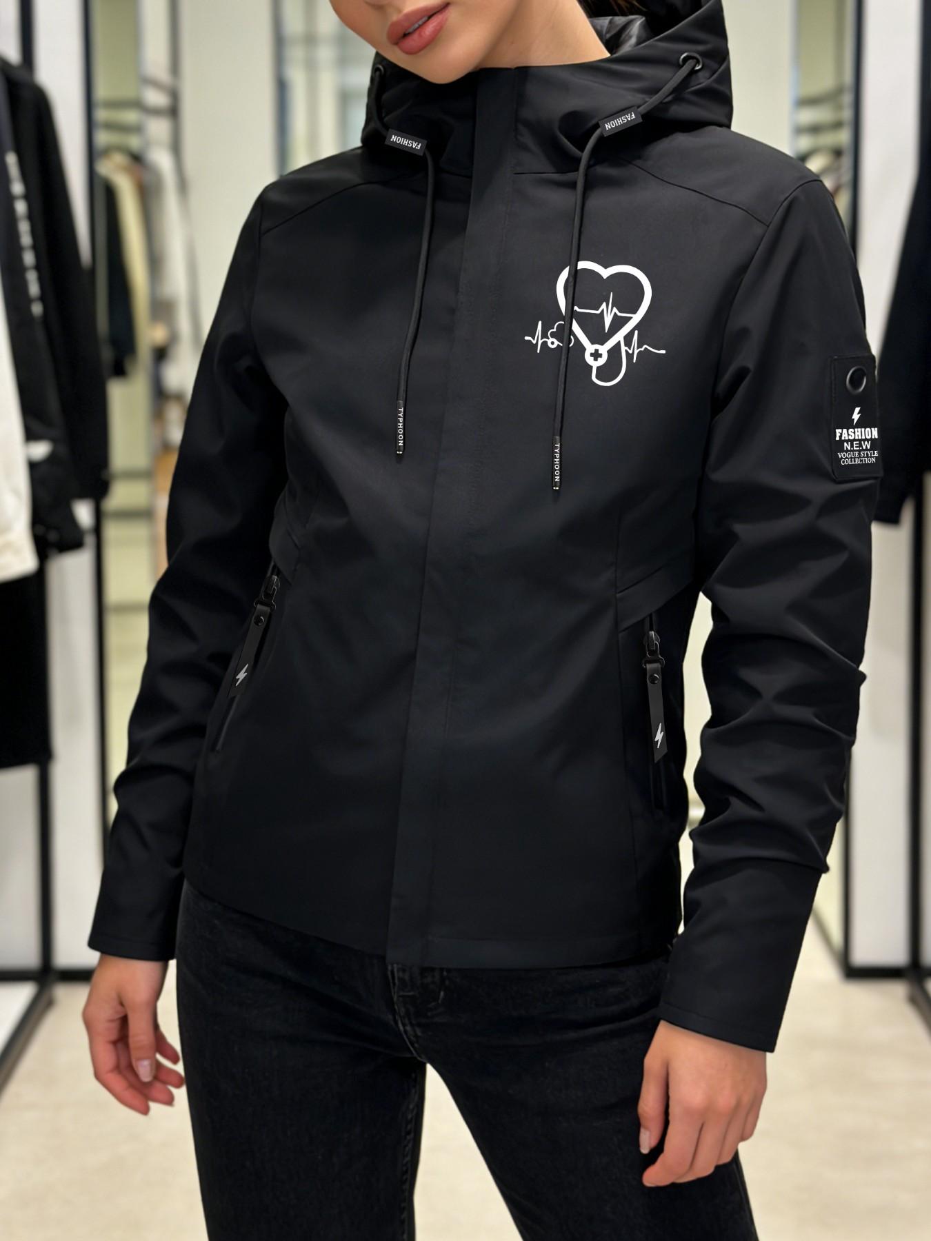 Women's Hooded Windbreaker Jacket Front Heart EKG Stethoscope Medical-Themed Print Stylish Minimalist Casual Windproof Water-Resistant Breathable Ideal for Young Ladies Daily Commute Leisure Outings in Spring Autumn Winter