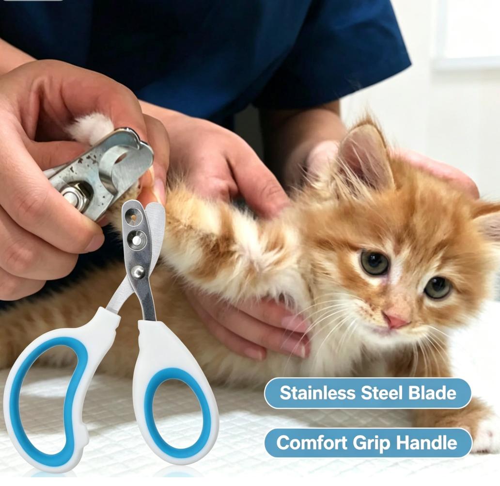 Cat Nail Clipper, Double Hole Pet Claw Trimmer for Indoor Cats, Kittens, Adult Cats and Small Dogs