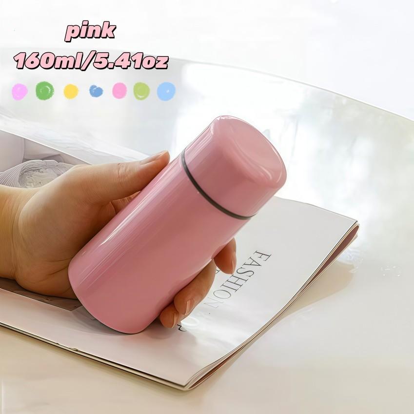 Portable Insulated Stainless Steel Cup, Keeps Drinks Hot or Cold, Perfect for Camping and Hiking, Cute Small Pocket Cup, 5.41 Oz