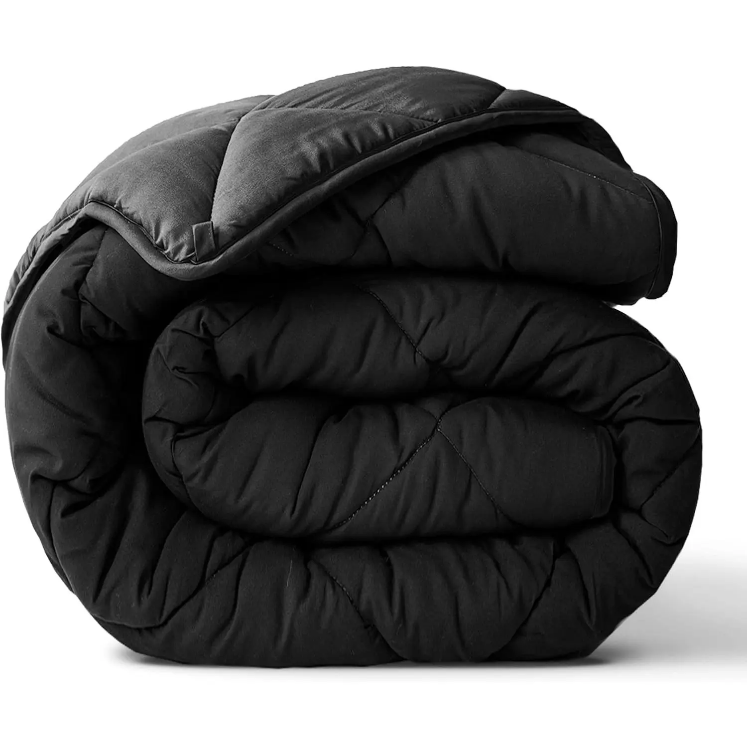 Twin/Twin XL Comforter - Cloud-Soft Down Alternative Duvet Insert, All Season Cooling Lightweight Reversible Quilted Blanket for Dorm & Guest Bed, Oeko-TEX Certified, Black/Gray