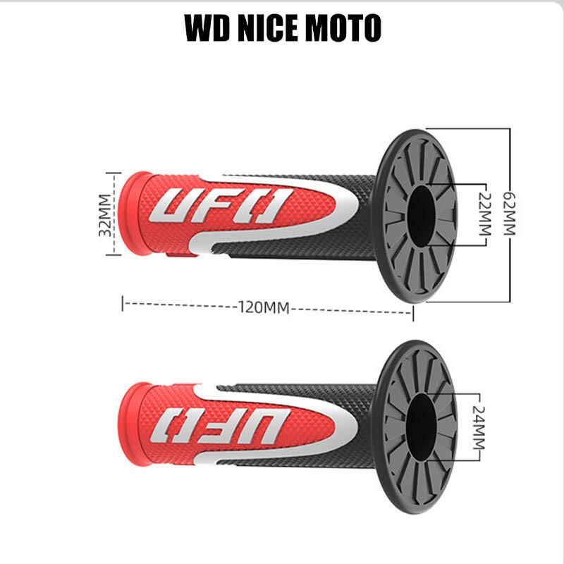 WD NICE MOTO 7/8" 22 24mm Motorcycle Handle Bar, Dirt Bike Motocross Handle Grips, Rubber Gel Hand Handlebar Grips for Atv Universal