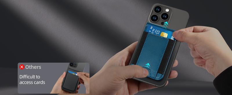 for 3-in-1 Magsafe Wallet, Works with Find My, Upgrade with Phone Wallet and Adjustable Stand, 3 Card Slots, Magnetic Wallet for Phone 16 15/14/13/12 promax plus Series, Fit 8 Cards, RFID Blocking, Blue