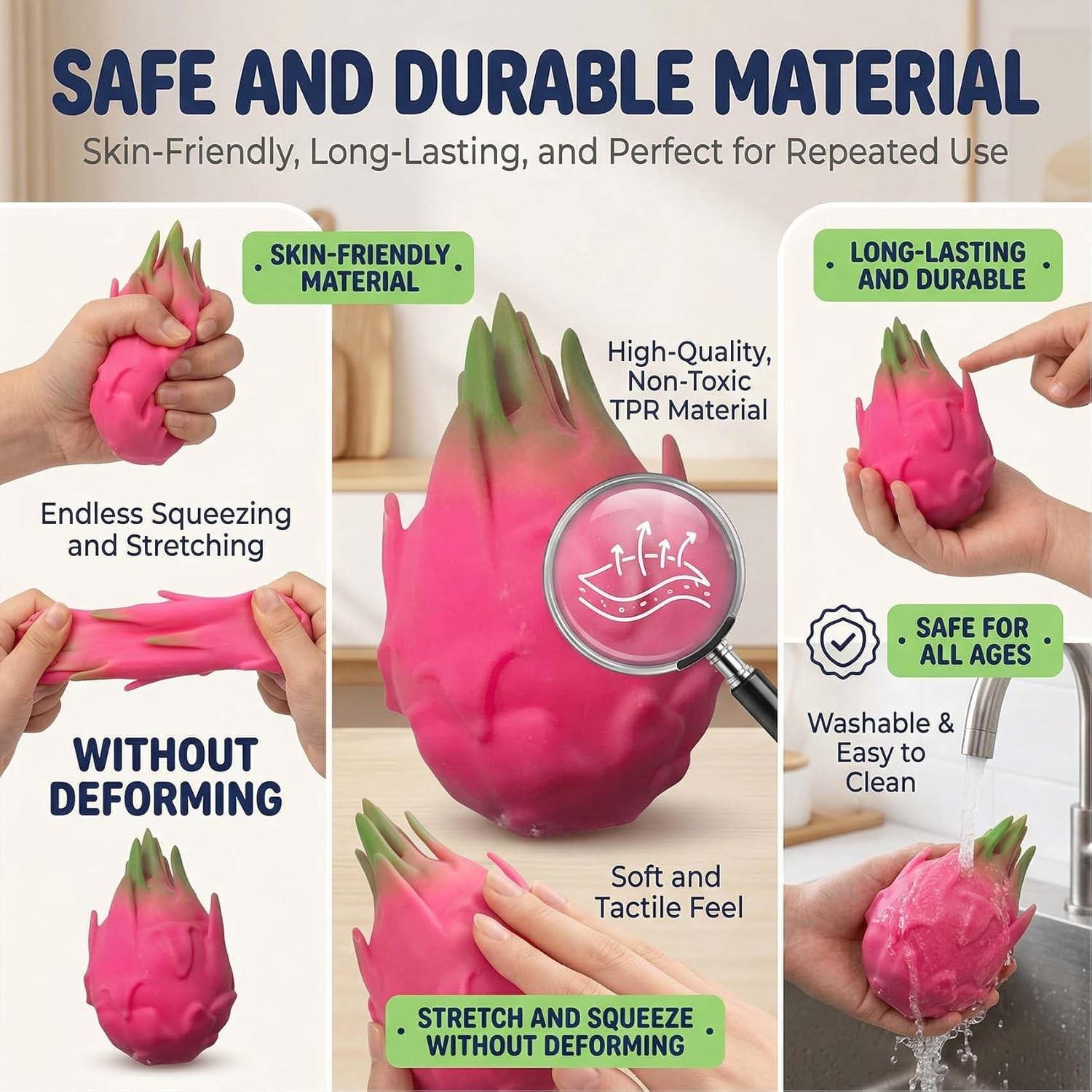 1/2 PCS Anxiety Squishies, Fidget Cube Stress Relief, Squeezable Toy Fruit Ball Realistic Strawberry Model, Party Favor Favor Gifts, Slow Rise Pressure Release Toy Adults And Kids