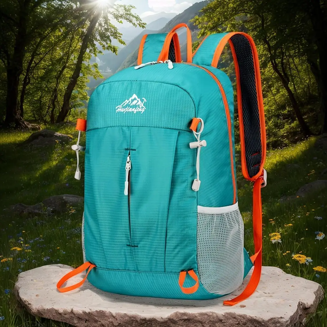 JSERYISGN 30L Lightweight Foldable Backpack for Outdoor Hiking Commuting Large Capacity Travel Bag with Detachable Compartments Durable Material day perfect gift