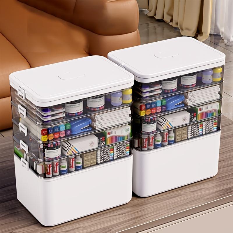 Multifunctional plastic sewing craft tool box, put away tools, suitable for medicine box storage, hair accessories, art supplies craft box, medicine box storage container with handle, cosmetics, tool box, perfect for home storage