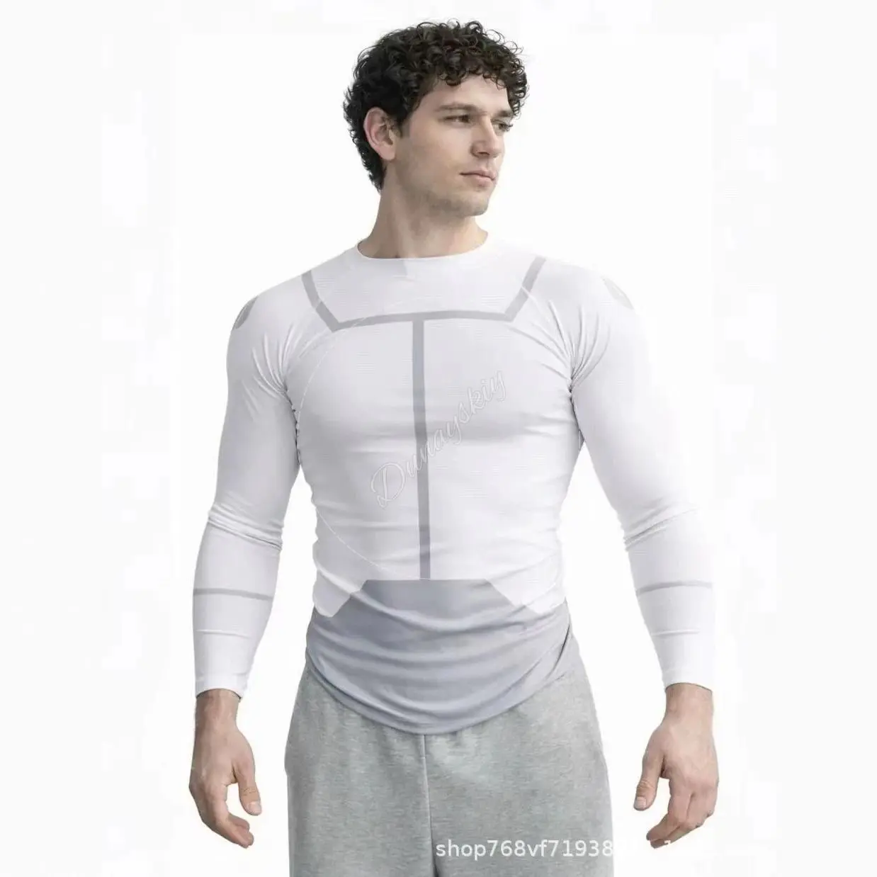 Invinciblee Viltrumite Cosplay Compression T-Shirt Omni-Man Inspired Sports Tee Long/Short Sleeve Daily Cos Slim Fit for Workout