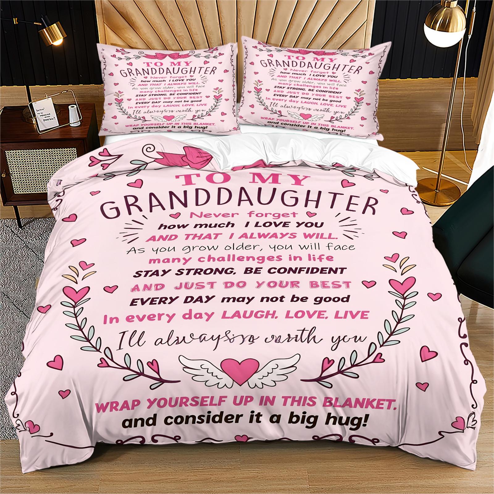 Expression Textile Printing Pattern Bedding Set, Includes 1 Bed Cover and 1 or 2 Pillowcases, Excluding Quilt and Pillow Core, Suitable for Bedroom or Dormitory Bedding Sets, Ideal for Gifting or Personal Use